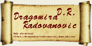 Dragomira Radovanović vizit kartica